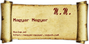 Magyar Megyer névjegykártya